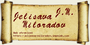 Jelisava Miloradov vizit kartica